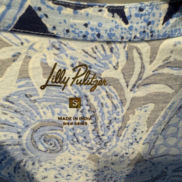 NWT Lilly Pulitzer Cass Dress - Bonaire Blue Coastal‎ Constellation - Size Small - Picture 9 of 13